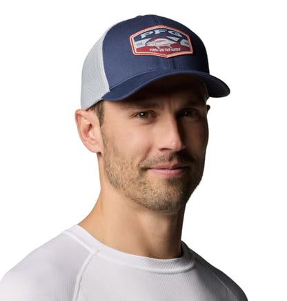 Columbia Unisex PFG Patch Mesh Ball Cap - color: Nocturnal/Cool Grey/Big Badge Tuna, size: Small-Medium