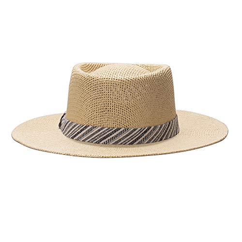 Dockers Men's Straw Fedora and Panama Hat - color: Navy Gambler, size: Large-X-Large