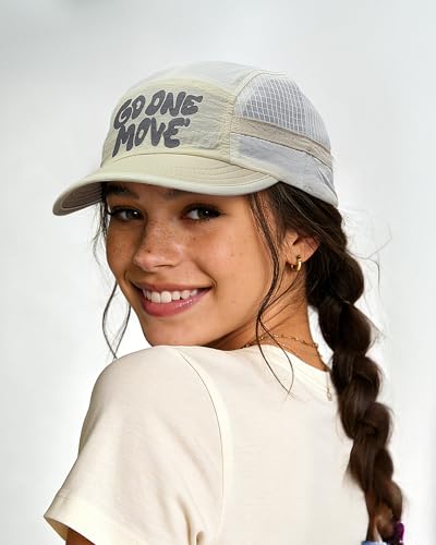 Clakllie Quick Dry 5 Panel Running Hat Breathable Mesh Hat Two-Tone Short Brim Hats Lightweight Baseball Cap Summer Sport Cap - color: Cdus-bssd2504-beige