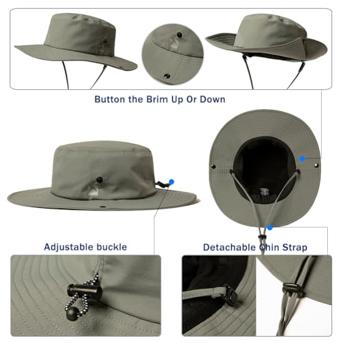 Oversized XL XXL Waterproof Winter Bucket Fleece Lined Rain Hat Cold Weather Hiking Fishing Outdoor 57-65CM - color: Darkgrey, size: X-Large