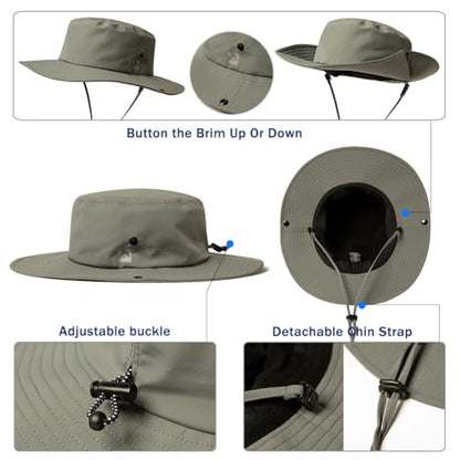Oversized XL XXL Waterproof Winter Bucket Fleece Lined Rain Hat Cold Weather Hiking Fishing Outdoor 57-65CM - color: Darkgrey, size: X-Large