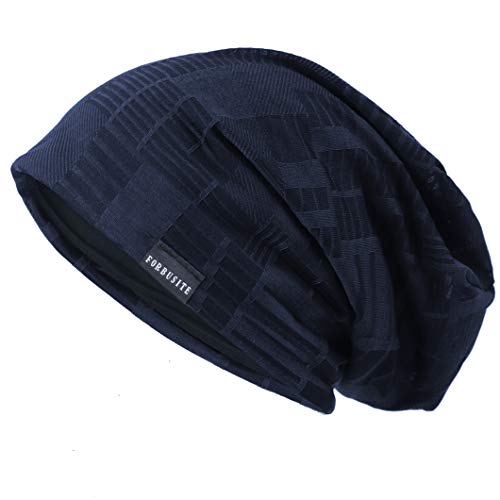 Ruphedy Men Slouchy Beanie Summer Long Oversize Thin Lightweight Skull Cap B011h - color: B403-navy, size: One Size