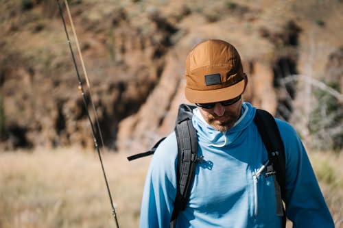 Tillak Wallowa Kodra Hat, Lightweight Oxford Nylon 5 Panel Cap with Snap Closure - color: Russet Brown
