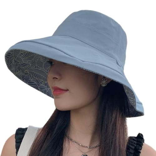 FaroDor Women's Reversible Bucket Hat UV Protection Packable Travel Cap Wide Brim Sun Hats 2026 - color: 6blue