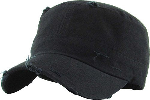 Funky Junque Vintage Newsboy Cap, Women's Cadet Cabbie Hat - color: Distressed Black
