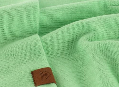 Home Prefer Mens Winter Hats Acrylic Knit Cuff Beanie Cap Warm Womens Beanie Hat - color: Light Green