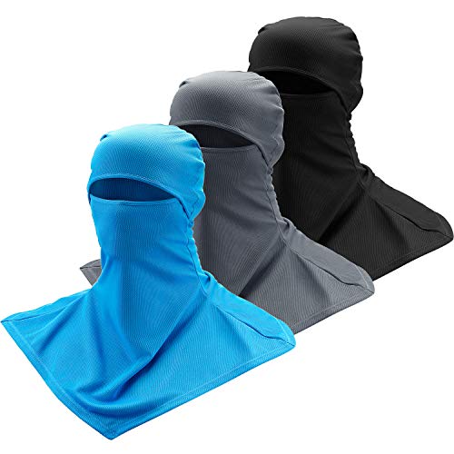 SATINIOR 3 Pcs Summer Balaclava - color: Black, Gray, Blue
