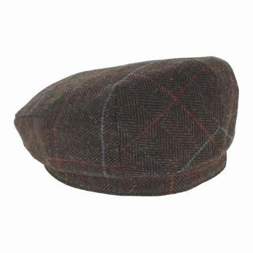 Belfry Wool Blend Tweed Flat Caps Mens Womens 5 Colors - color: Jakebrown, size: XX-Large