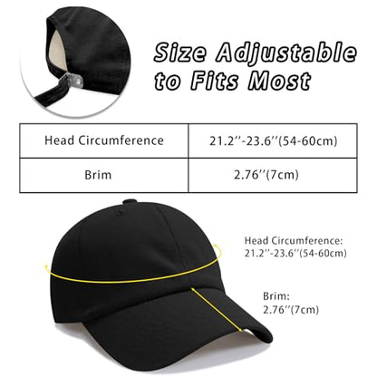 NPQQUAN Original Classic Low Profile Baseball Cap Golf Dad Hat Adjustable - color: Black
