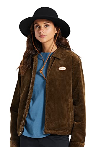 Brixton Mens Tiller Wide Brim Felt Fedora Hat - size: Large