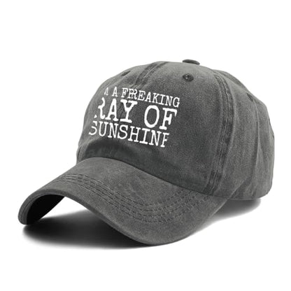I’M A Freaking RAY of Sunshine Hat for Men Baseball CapCool Hat - color: Gray 0