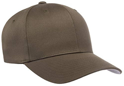 Flexfit Men's Athletic Baseball Fitted Cap - color: Brown, size: Small-Medium