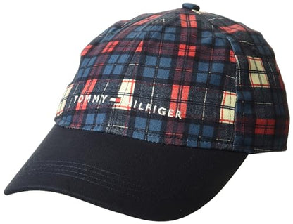 Tommy Hilfiger Men's Cotton Logo Adjustable Baseball Cap - color: Red Multi