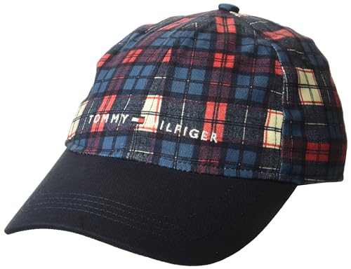 Tommy Hilfiger Men's Cotton Logo Adjustable Baseball Cap - color: Red Multi