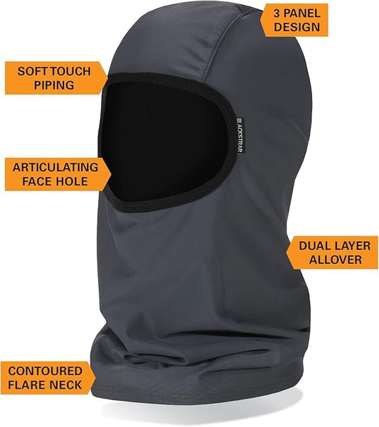 BLACKSTRAP Sock Hood Balaclava Face Mask, Dual Layer Cold Weather Headwear for Men and Women - color: Glitch Blue