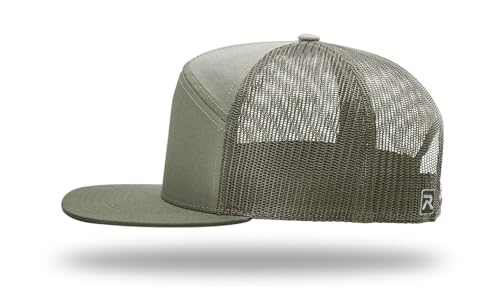 Richardson 168 Hi-Pro 7 Panel Adjustable Snapback Trucker Mesh Back Cap - color: Loden