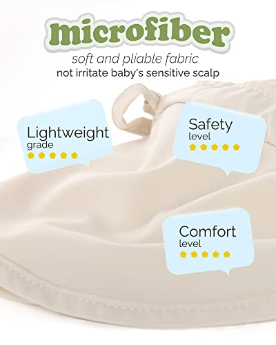FURTALK Baby Sun Hat with Neck Flap UPF 50+ Toddler Quick Dry Swim Hat - color: Beige, size: 0-6 Months