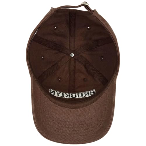 E BY ELIDAN Brooklyn New York Baseball Cap, Embroidered Dad Hat - color: Brown