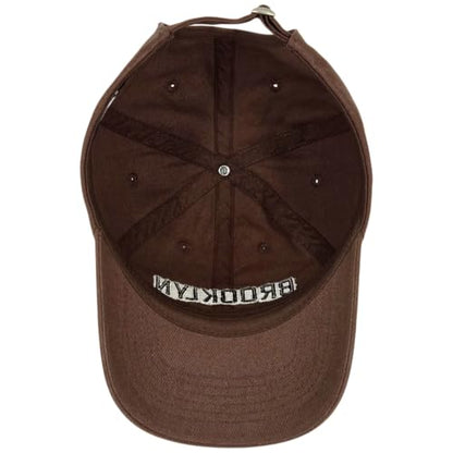 E BY ELIDAN Brooklyn New York Baseball Cap, Embroidered Dad Hat - color: Brown