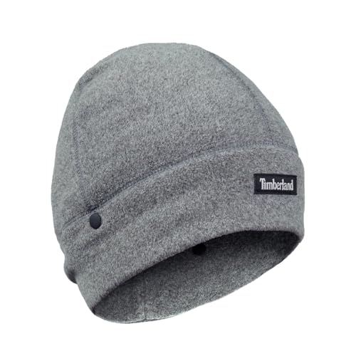 Timberland Men’s 2-in-1 Fleece Balaclava - Water Resistant, Convertible Hood with Face Cover, Soft Fleece for Cold Weather - color: Dark Grey Heather