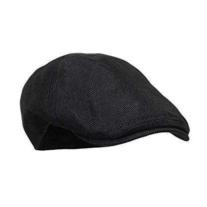 WITHMOONS Ivy Cap Summer Mesh Newsboy Irish Gatsby Golf Hats TZ30047 - color: Black, size: One Size