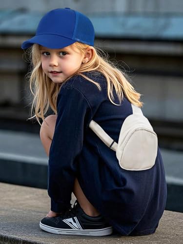 Edoneery Kids Baseball Hat, Adjustable Cotton Cap - color: Mesh-dark Blue, style: 3-8 Years