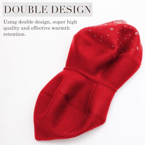 Sumolux Women Beret Hat French Beret Beanie Cap Classic Solid Color - color: Red, size: Large