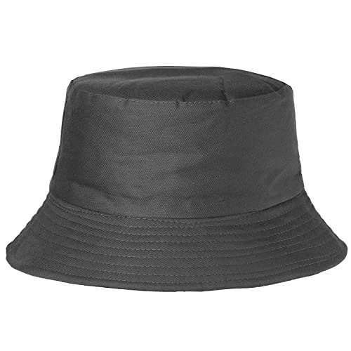 Falari Reversible Bucket Hat for Men Women Summer Travel Beach Outdoor Fishing Hat 100% Cotton - color: X1905-dark Grey/Black
