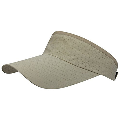 Mens Summer Quick-Dry Run Long Brim Empty Top Baseball Tennis Sun Hat Cap Visor - color: Beige