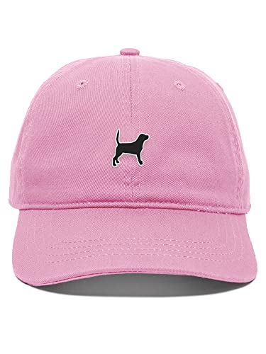 Daxton Dog Breeds Baseball Dad Hat Unstructure Low Profile Strapback - color: Pink, style: Beagle