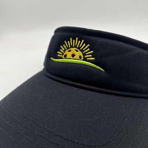Embroidered Pickleball Visor Men Women,Gifts for Pickleball Lovers - color: Black, style: Pickleball Sunshine