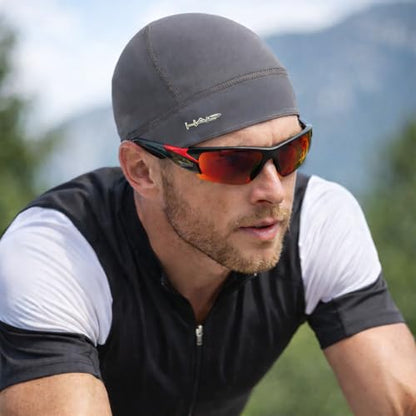Halo Headband Skull Cap - The Ultimate Sweat Diverting, Absorbent, Lightweight, High Performance Skull Cap - color: Charcoal