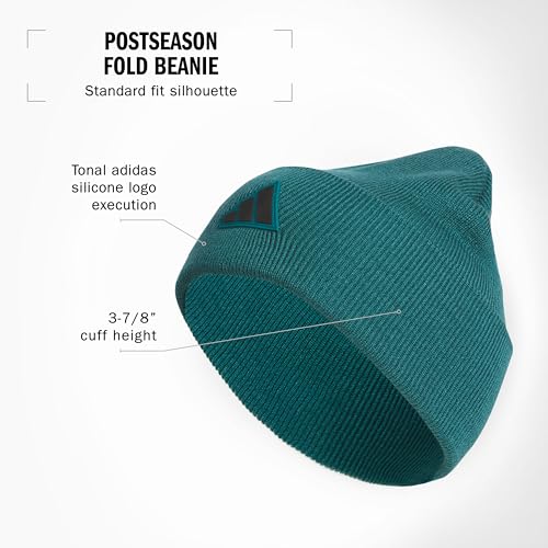 adidas Men's Wide Cuff Slouchy Beanie - color: Legacy Teal Green/Black/Post Season, size: One Size