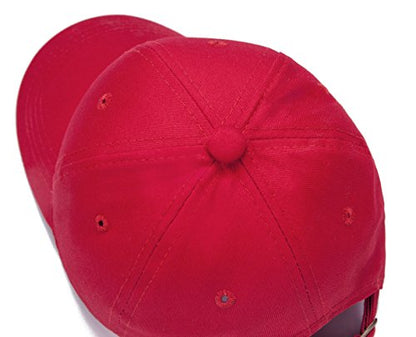 Edoneery Kids Baseball Hat, Adjustable Cotton Cap - color: Red, style: 3-8 Years