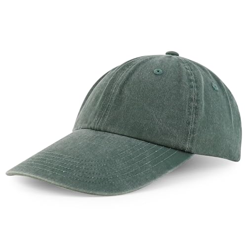 Armycrew XXL Oversize 4 Inch Long Bill Pigment Dyed Baseball Cap - color: Olive, size: XX-Large