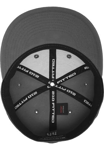 Flexfit Mens Premium 210 Fitted - color: Dark Grey, size: Small-Medium