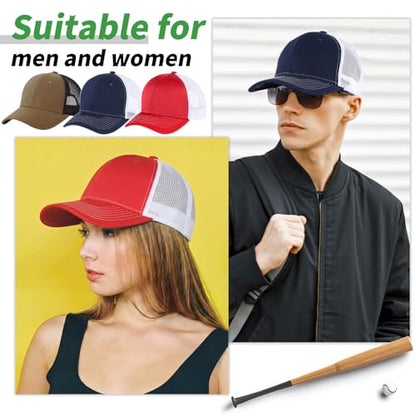 Suhine 24 Pcs Blank Trucker Hat Bulk,Unisex Baseball Cap - color: Multicolor 1