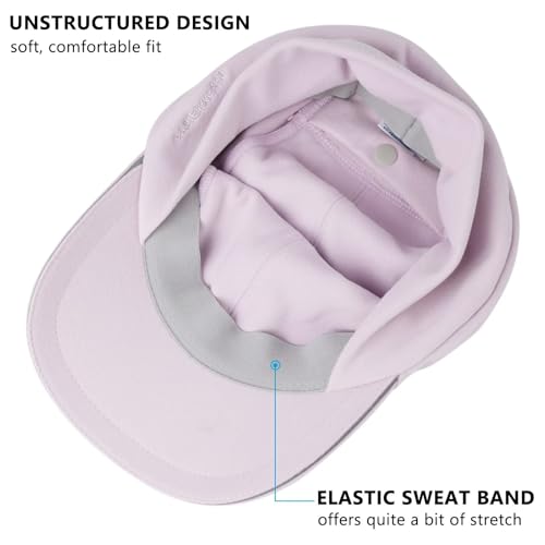 GADIEMKENSD Women's Winter Reflective Fleece Ponytail Hat with Drop Down Ear Warmer - color: Purple