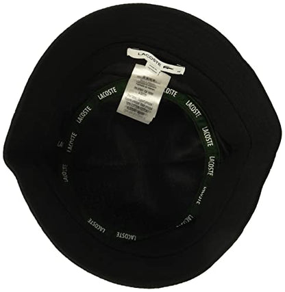 Lacoste Piqué Bucket Hat - color: Black, size: Large