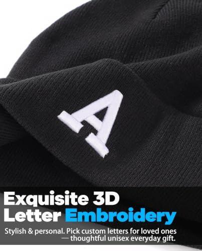 Connectyle Men's Cuffed Beanie Hat Double Layer Knit Winter Watch Cap - color: Black-a