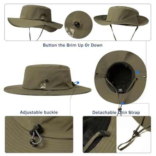 Oversized XL XXL Waterproof Winter Bucket Fleece Lined Rain Hat Cold Weather Hiking Fishing Outdoor 57-65CM - color: Green, size: XX-Large