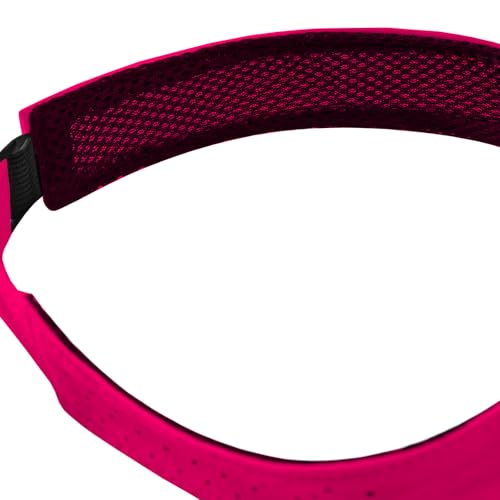 WANDER Sports Sun Visor Hat Mesh Foldable Brim for Men Women Running - color: Rose Red