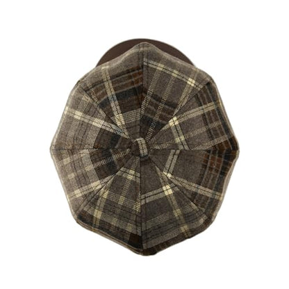 Womens Newsboy Cap French Fashion Hats Summer Cabbie Baker Boy Hat for Fall Beret Cap - color: T1-beret-brown