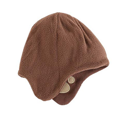 Baby Infant Toddler Fleece Lined Knit Hat Kids Winter Earflap Pom Beanie - size: 6-24 Months