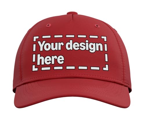 Custom Adult Baseball Hat - color: Red