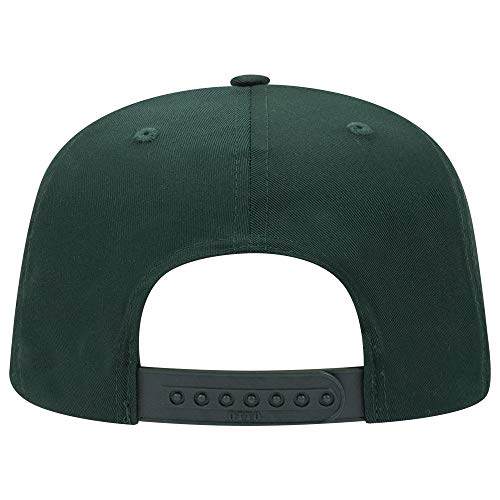 OTTO 6 Panel Pro Style Cotton Blend Twill Cap - color: Dk. Green