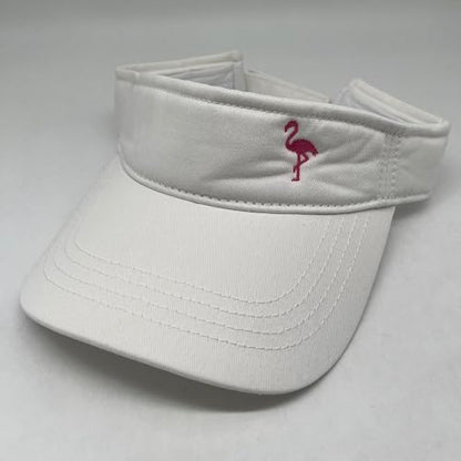 Embroidered Adjustable Sun Visor for Women Men Outdoor Golf Tennis - color: Flamingo/White