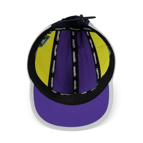 Clakllie Multicolor Short Brim Cap for Men Quick Dry 5 Panel Running Hat - color: Crsb09-purple/Navy