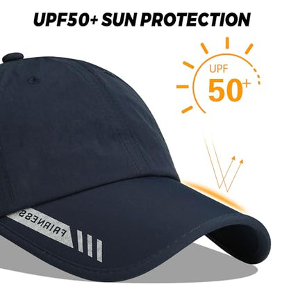 Croogo Quick Dry Running Hat Sun UPF 50+ Lightweight Baseball Cap for Men - color: Navy