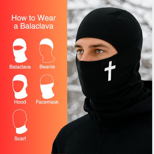 SLEEFS Thermal Fleece Balaclava - color: Faith Cross Black
